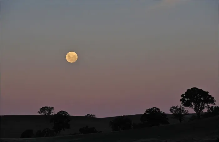 Framed Print : Moon rising, Mansfield, Victoria, Australia