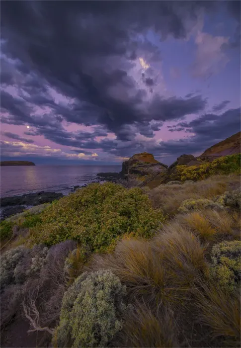 Framed Print : Moonlight at Bushrangers bay, Victoria, Australia Framed Print : Moonlight at Bushrangers bay, Victoria, Australia