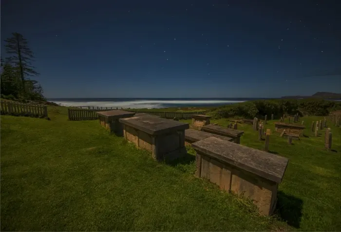 Framed Print : Moonlight, kingston cemetary, Norfolk Island