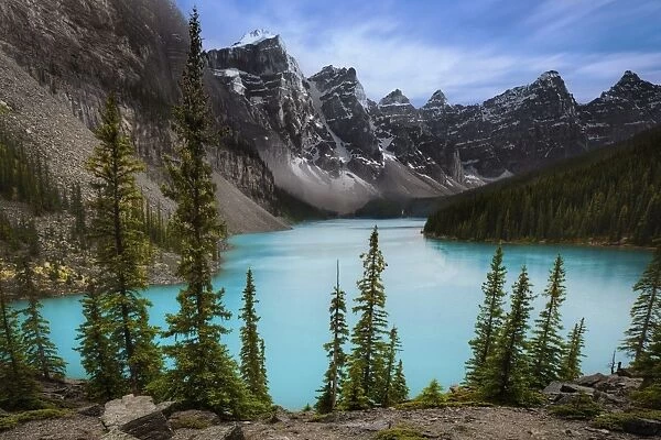 Moraine Lake From The Rockpile, Valley of the Ten Peaks, Alberta, Canada
