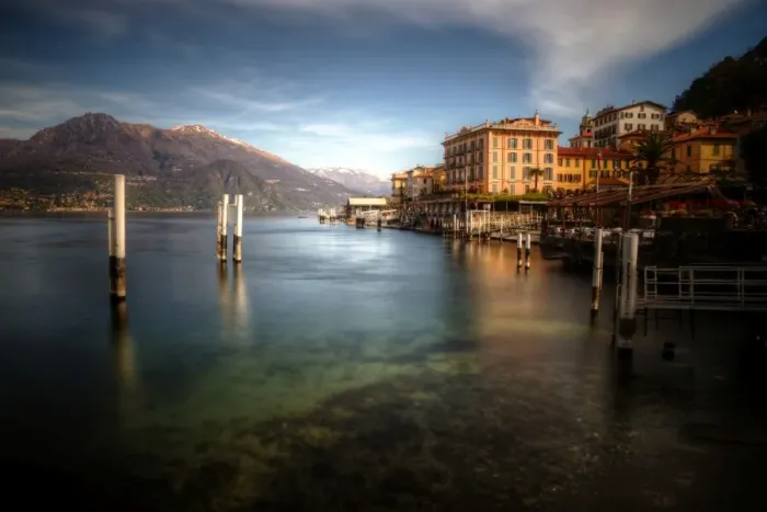 Framed Print : Morning light at Bellagio looking towards Menaggio