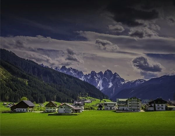 A mountain village in the meadows of central Austria