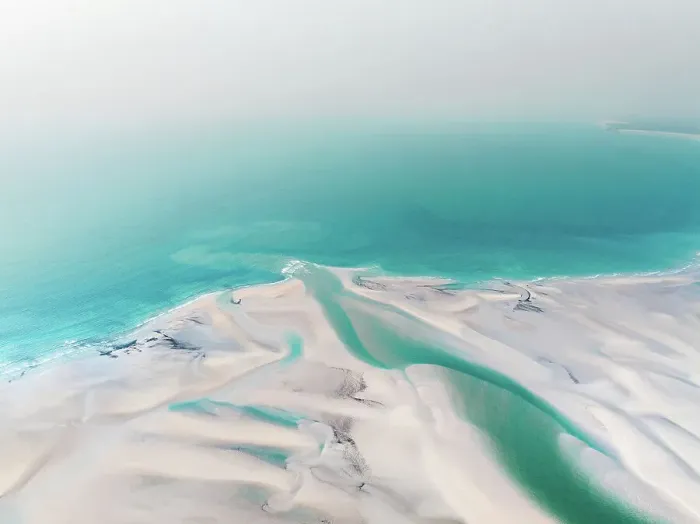 Framed Print : The mouth of Willie Creek estuary at low tide seen from a drone, Western Australia, Australia Framed Print : The mouth of Willie Creek estuary at low tide seen from a drone, Western Australia, Australia
