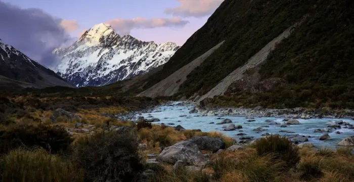 Framed Print : Mt Cook Sunset pamorama Framed Print : Mt Cook Sunset pamorama