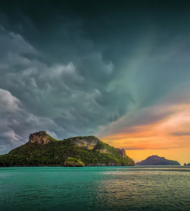 Framed Print : Mu Ko Ang Thong National Marine Park, Ko Samui, Thailand