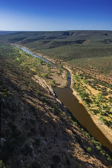 Framed Print : Murchison River from Skywalk Kaju Yatka Lookout, Kalbarri National Park, Western Australia, Australia, Oceania