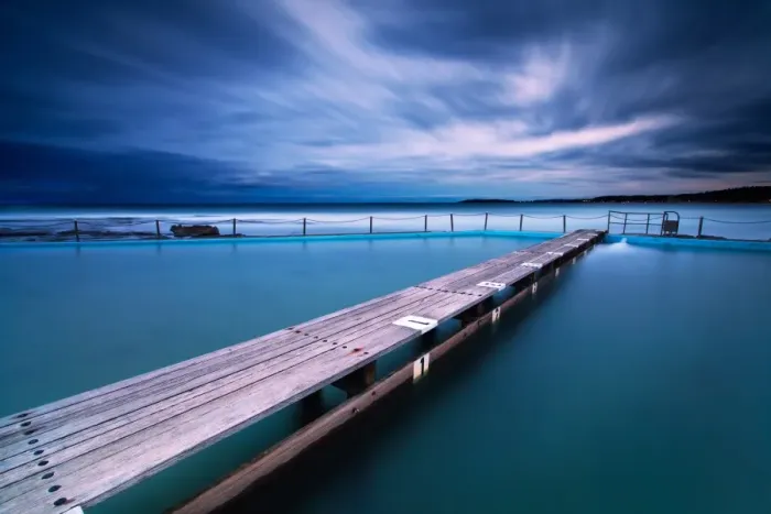 Framed Print : Narrabeen Tidal Pool by night, Sydney, Australia Framed Print : Narrabeen Tidal Pool by night, Sydney, Australia