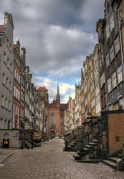 Narrow Mariacka Street in Gdansk old district