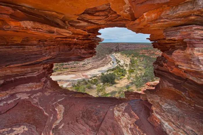 Framed Print : Natures Window Natural Rock Formation - Kalbarri National Park, Western Australia