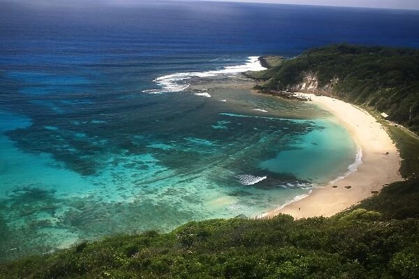 Neds Beach from above, Lord Howe Island