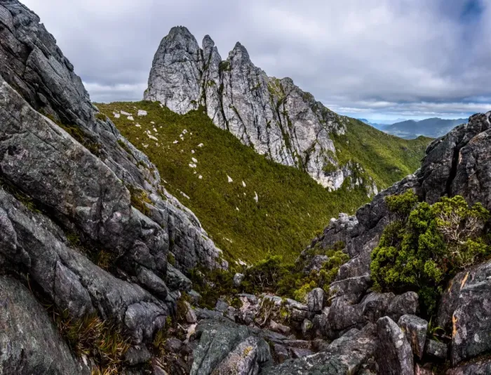 Framed Print : The Needles area in Eastern Arthurs Range, Tasmania
