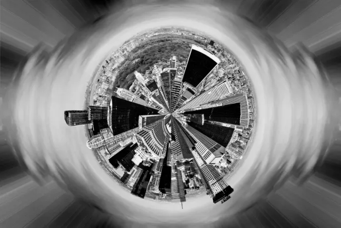 Framed Print : New York circular skyline Framed Print : New York circular skyline