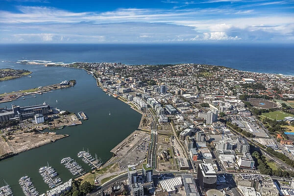 Newcastle. Aerial view of Newcastle, NSW, Australia