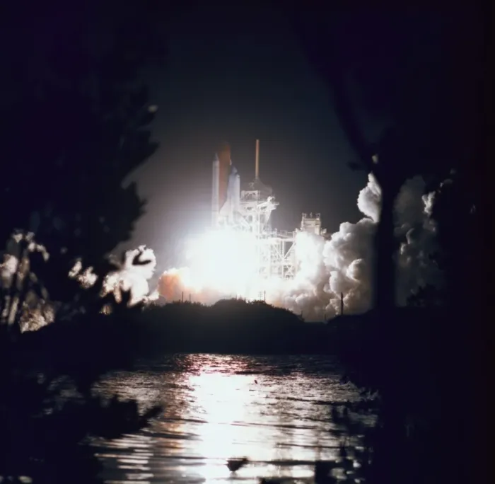 Framed Print : Night launch of the space shuttle Framed Print : Night launch of the space shuttle