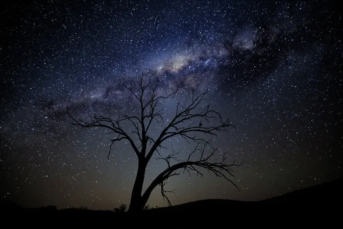 Framed Print : Night sky with milky way
