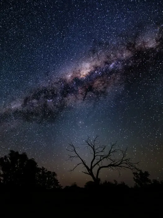 Framed Print : Night sky with milky way