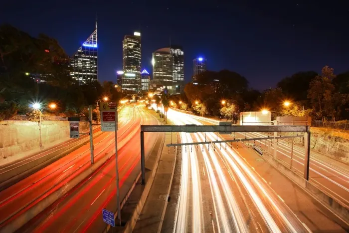 Framed Print : Night Sydney Traffic
