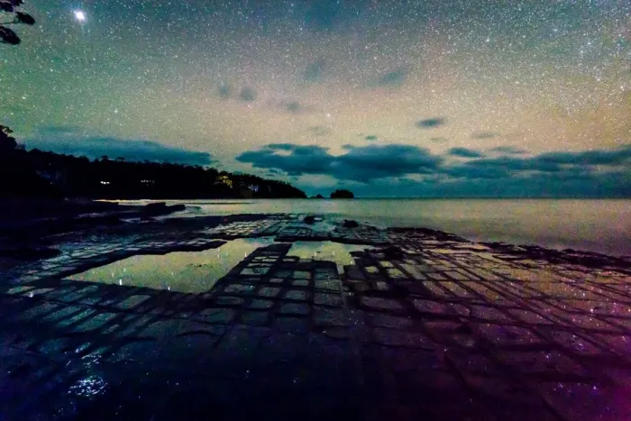 Framed Print : Night at Tessellated Pavement, Tasman Peninsula, Tasmania Framed Print : Night at Tessellated Pavement, Tasman Peninsula, Tasmania