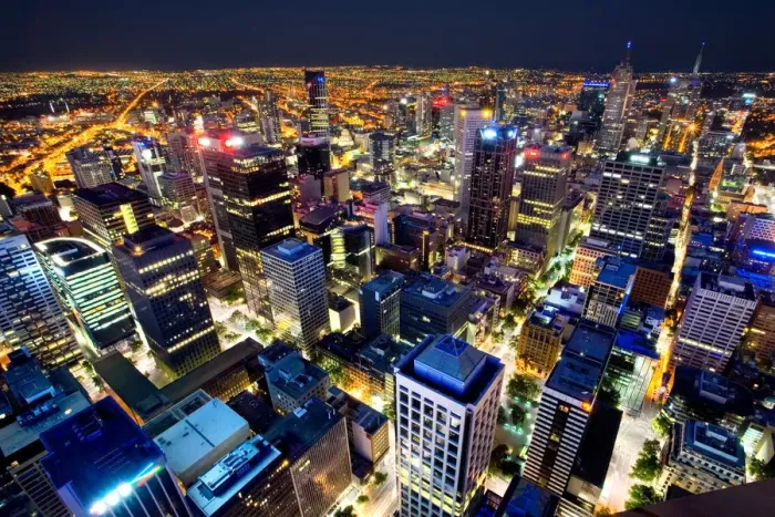 Framed Print : Night View of Melbourne