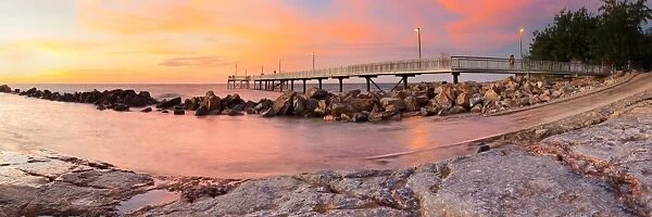 Nightcliff Jetty bathed in pink