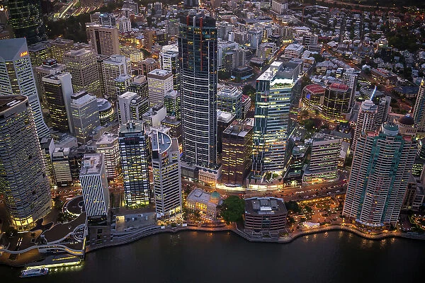 Nighttime Brisbane Aerials
