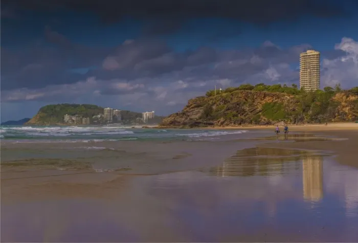 Framed Print : Nobbies beach, on the Gold coast of southern Queensland