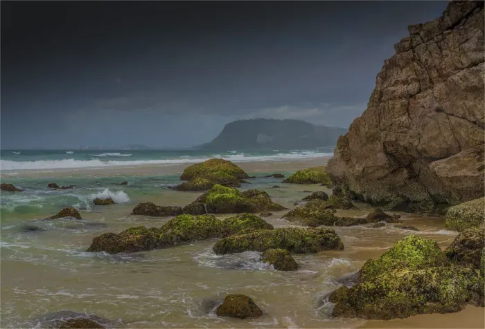 Framed Print : Nobbies beach, on the Gold coast of southern Queensland, Australia