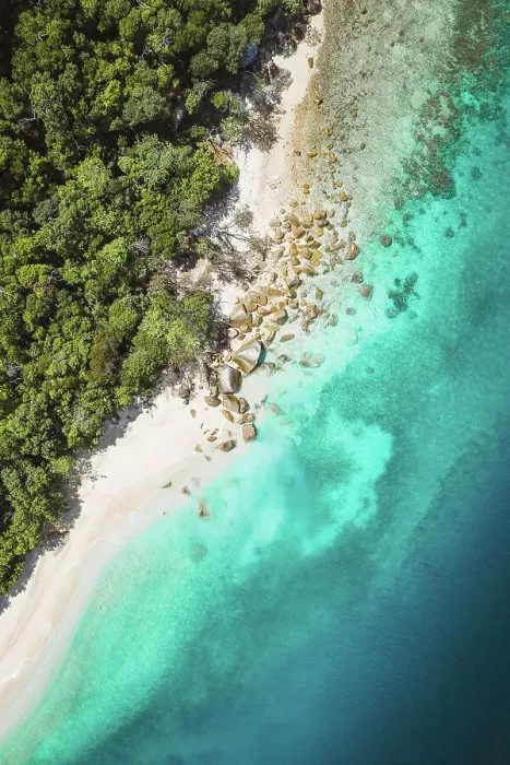 Framed Print : nudey beach drone image Framed Print : nudey beach drone image
