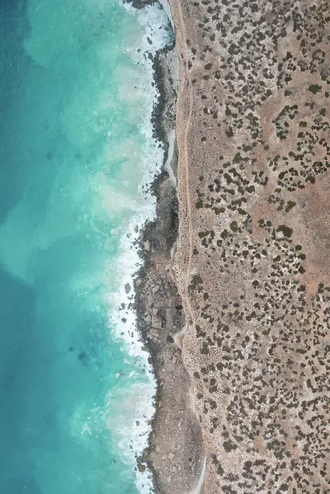 Framed Print : Nullarbor Cliffs photographed from a drone perspective, South Australia, Australia