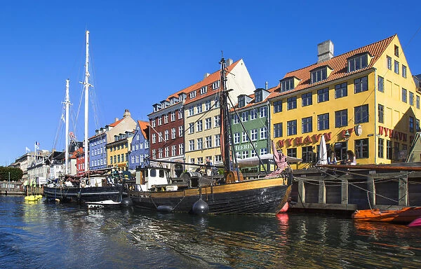 Nyhavn (New Harbour), Canal and Entertainment District in Copenhagen, Denmark