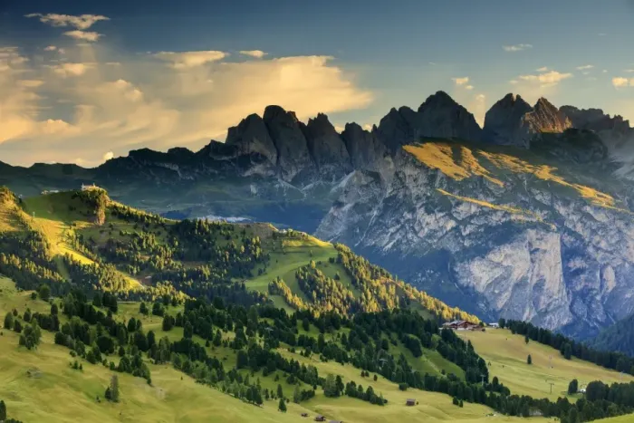 Framed Print : Odles mountains at sunrise