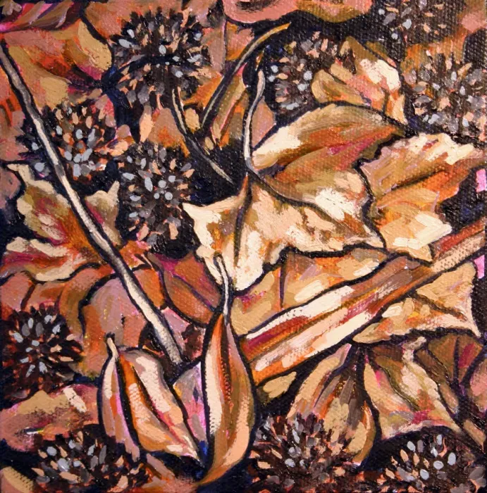 Framed Print : Oil Painting of Autumn Leaves Framed Print : Oil Painting of Autumn Leaves