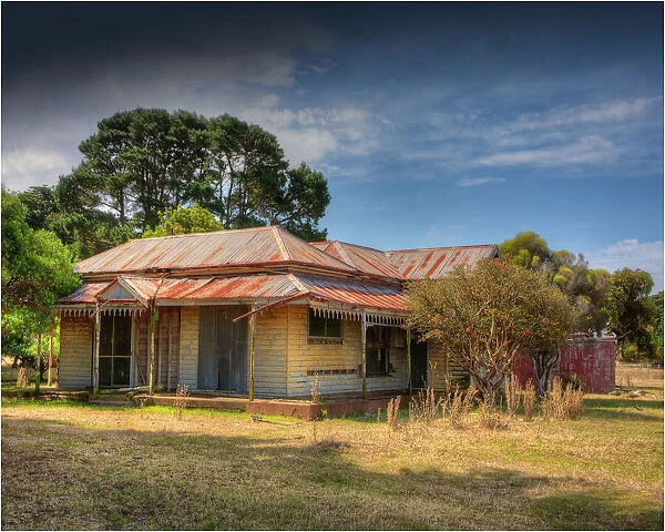 Old and abandoned derelict farmhouse, near Portland, western Victoria