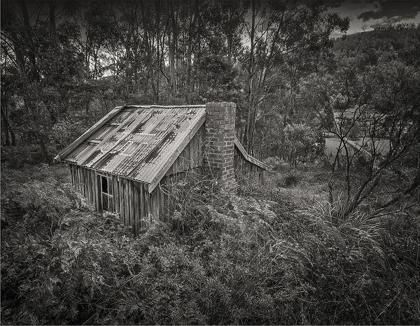 An old and Abandoned timber cottage near Kettering, southern Tasmania