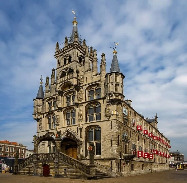 The Old City Hall at Markt Square, Gouda, South Holland, Netherlands