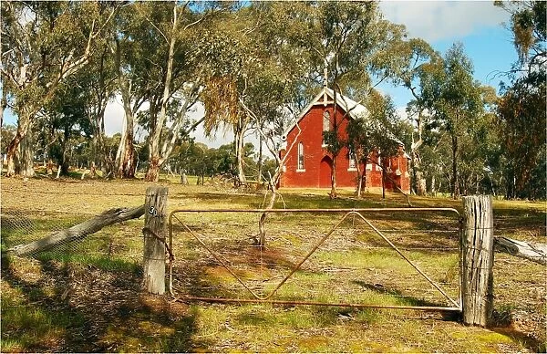 Old country church near Dalyesford, Victoria, Australia
