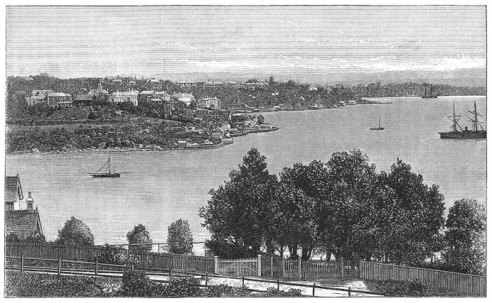 Framed Print : Old engraved illustration of Elizabeth Bay, Sydney