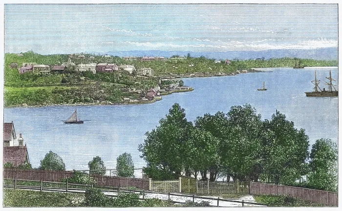 Framed Print : Old engraved illustration of Elizabeth Bay, Sydney Framed Print : Old engraved illustration of Elizabeth Bay, Sydney