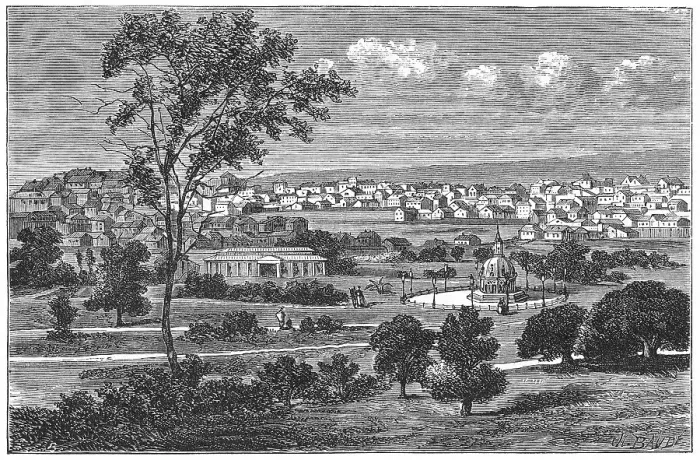 Framed Print : Old engraved illustration of view Melbourne, Australia Framed Print : Old engraved illustration of view Melbourne, Australia