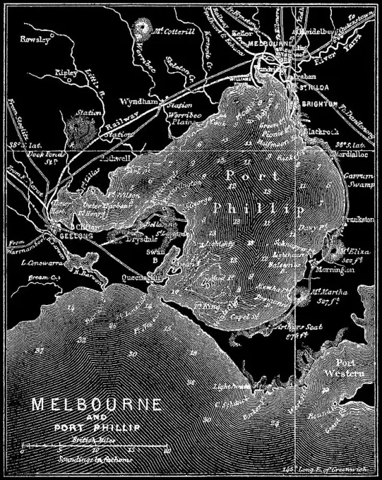 Framed Print : Old engraved map of Melbourne and Port Phillip, Australia Framed Print : Old engraved map of Melbourne and Port Phillip, Australia