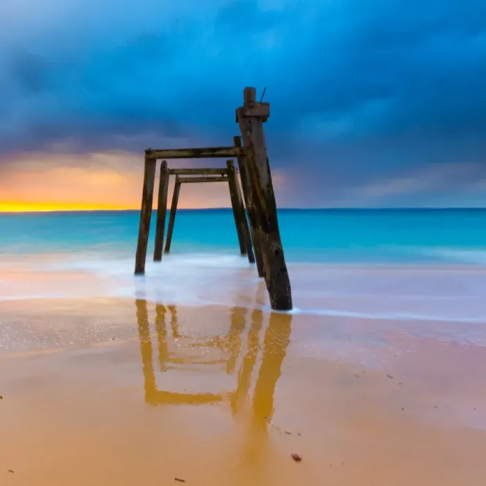 Framed Print : Old Jetty Remnants
