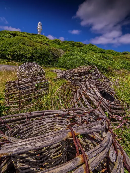 Framed Print : Old Lobster pots in Currie Harbour, King Island, Bass Strait, Tasmania, Australia Framed Print : Old Lobster pots in Currie Harbour, King Island, Bass Strait, Tasmania, Australia