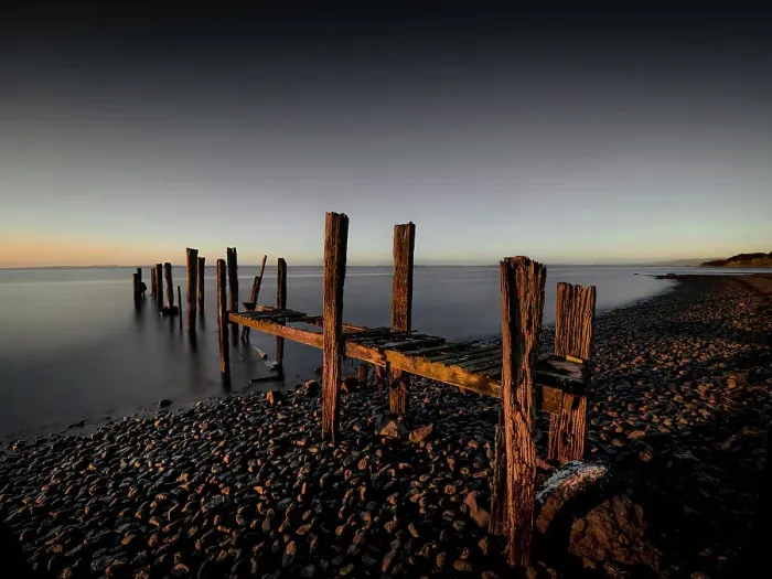 Framed Print : Old and rotting jetty at San Remo, Bass Coast, Victoria, Australia