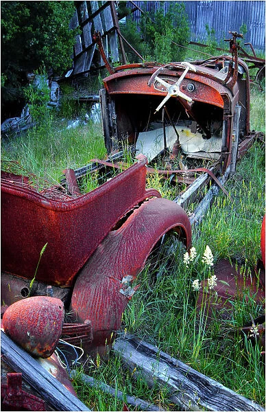 Old and rusting machinery on Flinders Island, Bass Strait, Tasmania, Australia