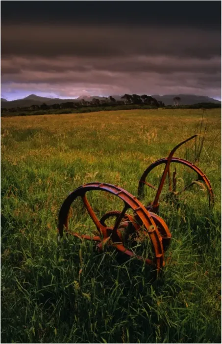 Framed Print : Old and rusting machinery on Flinders Island, Bass Strait, Tasmania, Australia