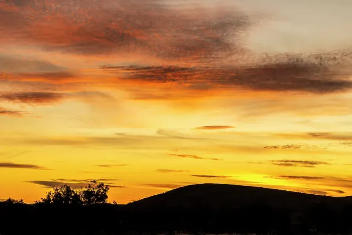 Framed Print : Orange sky sunset