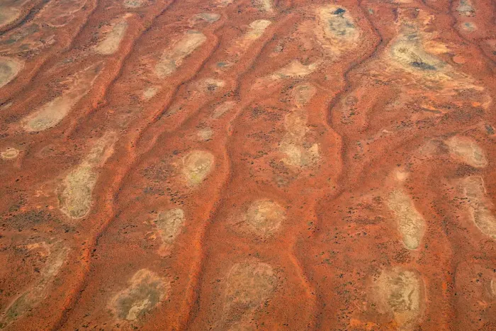 Framed Print : Outback Australia in drought from the Air