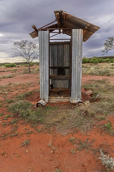 Outhouse. Old outside toilet used by shearers