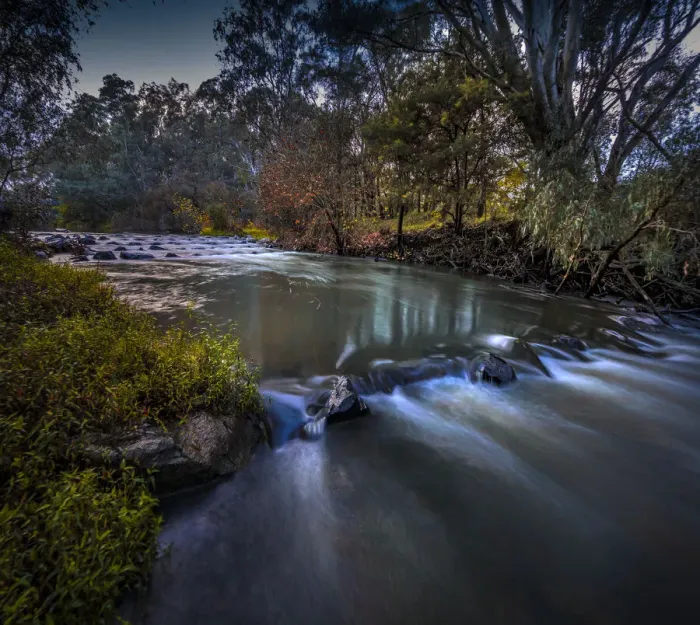 Framed Print : The Ovens River, Wangaratta, Central Victoria