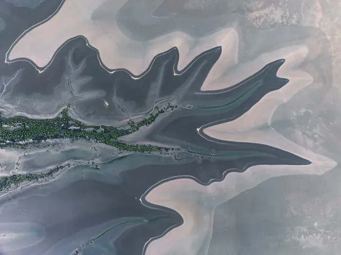 Framed Print : Overhead shot showing tributaries from the King River, Wyndham, Western Australia, Australia